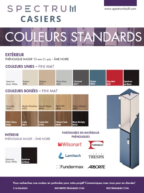 CARTE DE COULEURS SPECTRUM