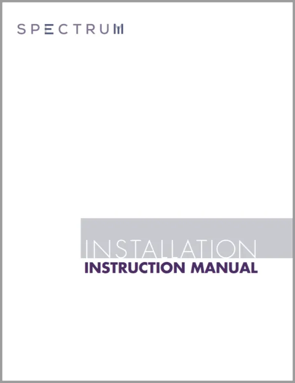 INSTRUCTIONS D’INSTALLATION